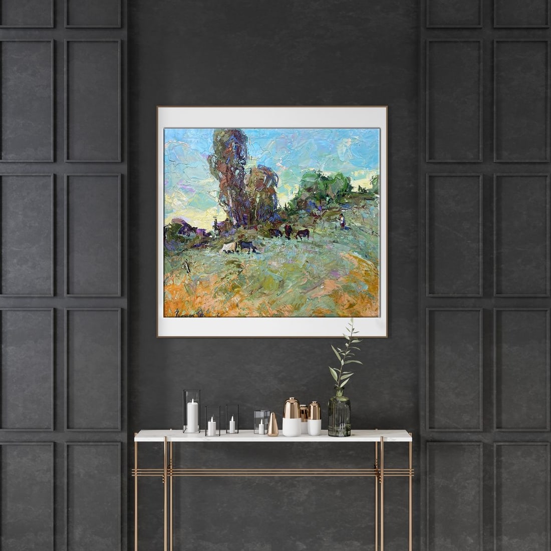 Oil painting In the spring meadows Alex Kalenyuk - 3