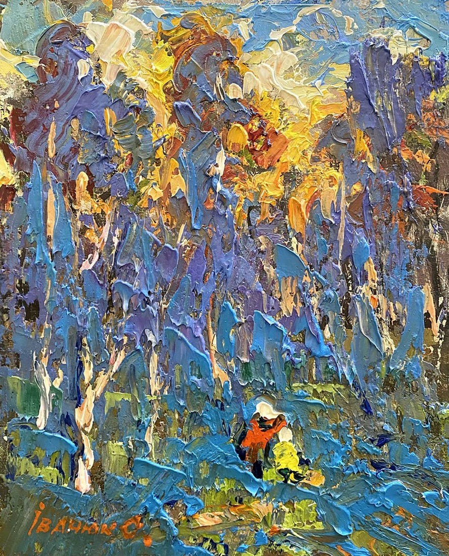 Oil painting Morning frost Alex Kalenyuk: Title: Oil painting Morning frost Alex Kalenyuk Description: №Kalen 1411The painting "Morning Frost" vividly captures the quiet beauty of an early morning in nature, when the first light of the