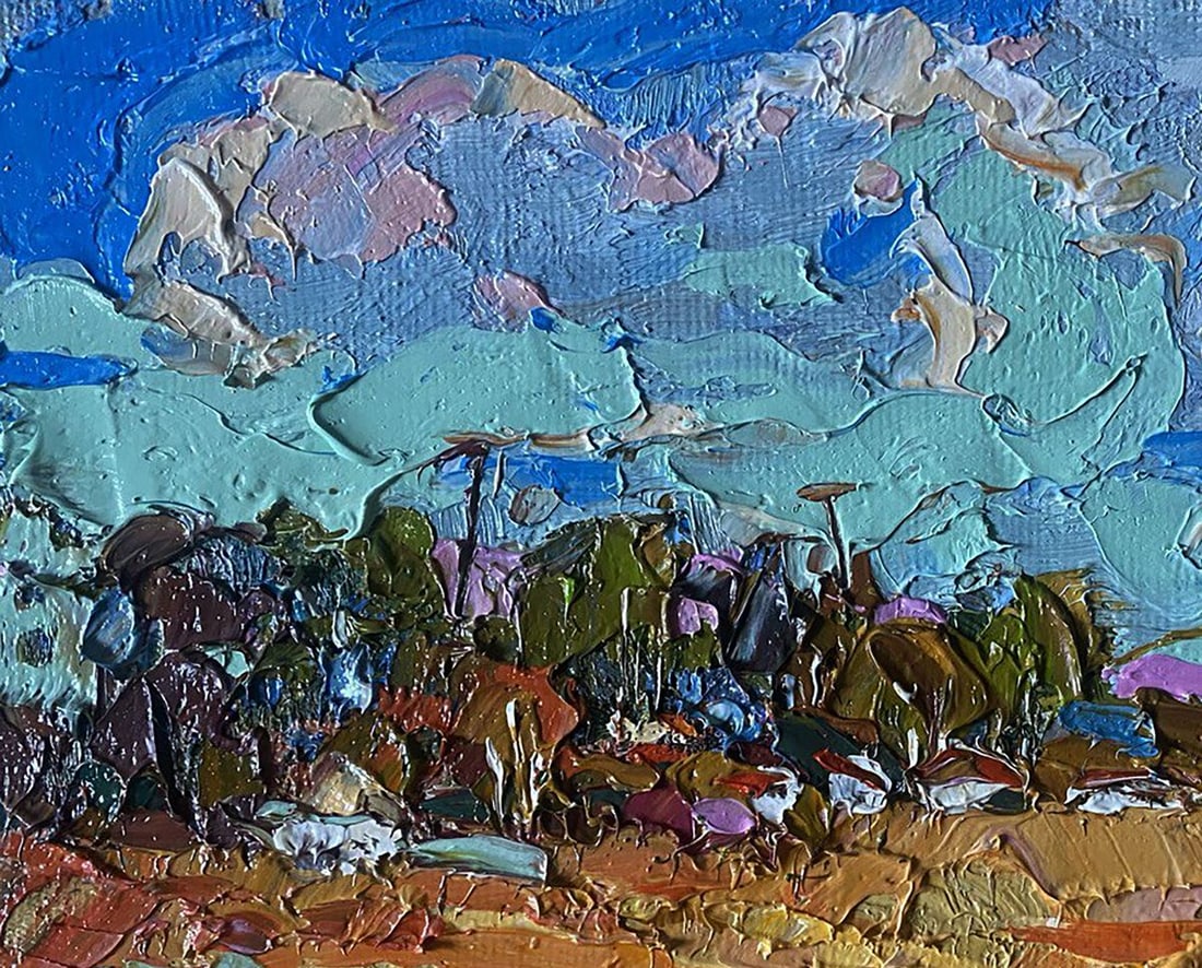 Oil painting Buckwheat stubble Alex Kalenyuk - 4