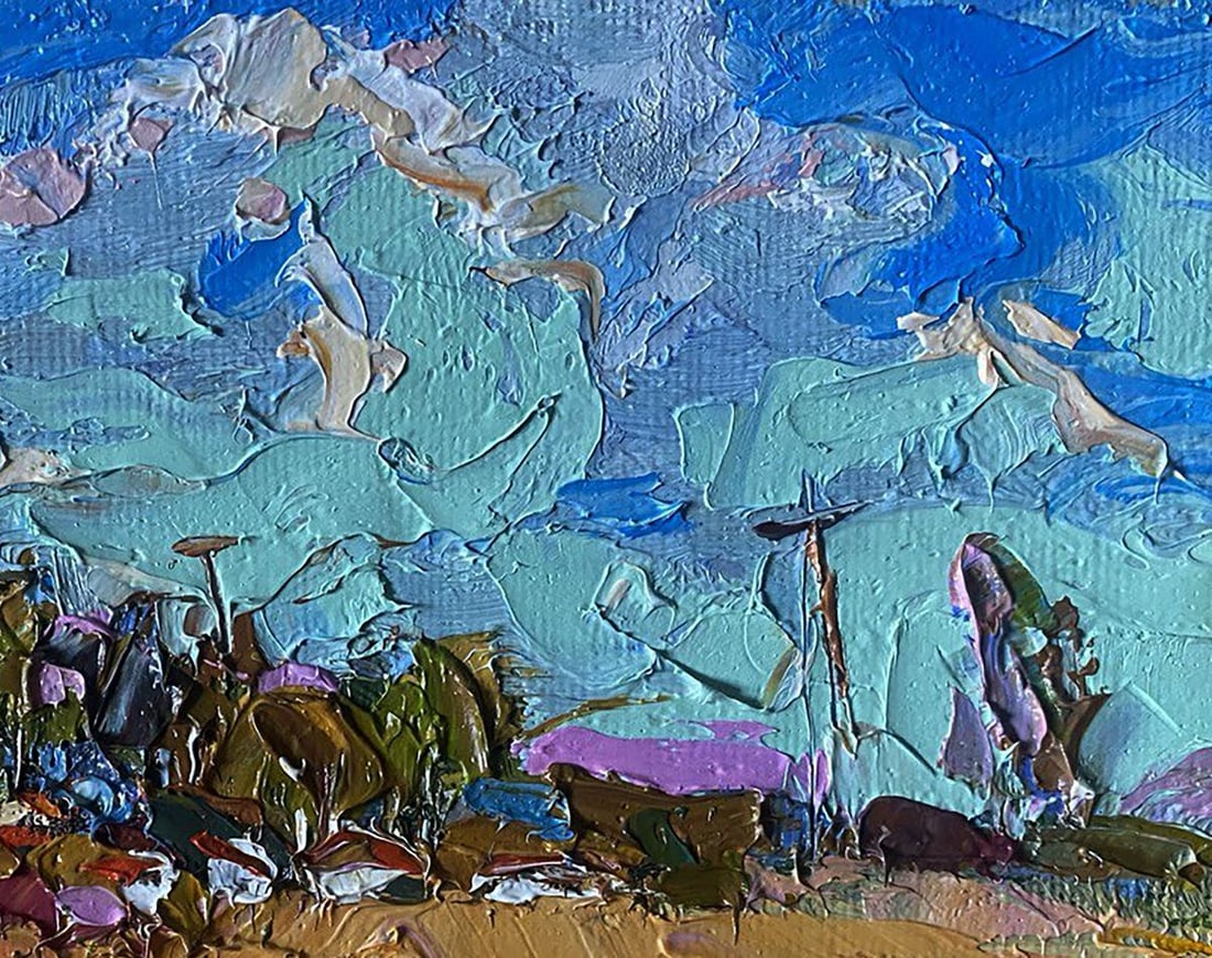 Oil painting Buckwheat stubble Alex Kalenyuk - 5