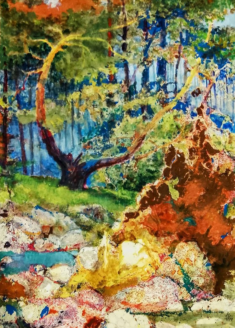 Oil painting In the fairy tale forest Vitaly Duhnevich: Title: Oil painting In the fairy tale forest Vitaly Duhnevich Description: №Duhn 34The painting "In the Fairy Tale Forest" invites the viewer into a fantastical woodland alive with color and