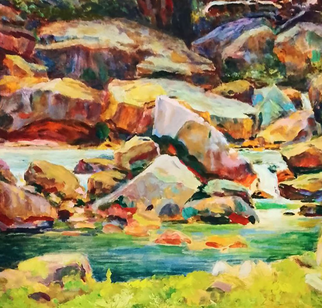 Oil painting Forest Lake Vitaly Duhnevich - 4