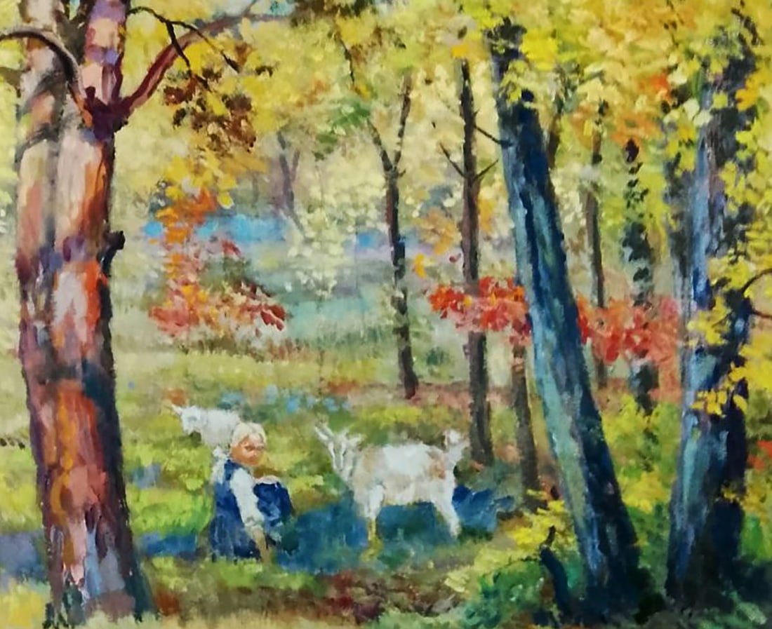 Oil painting Walk through the meadows Vitaly Duhnevich - 3