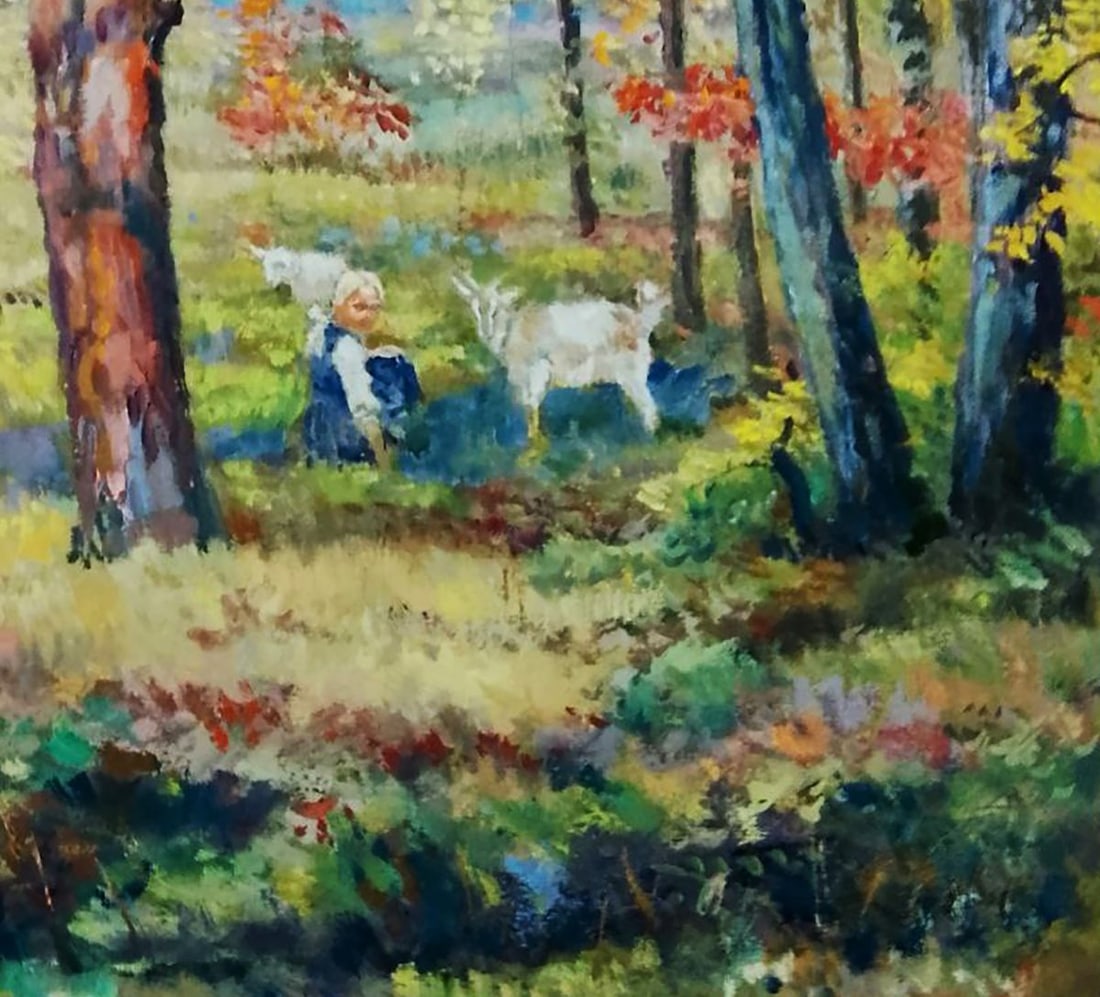 Oil painting Walk through the meadows Vitaly Duhnevich - 5