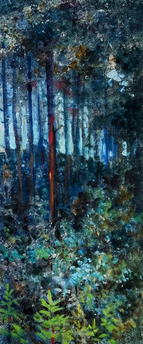 Oil painting Twilight in the forest Vitaly Duhnevich (1 of 5)