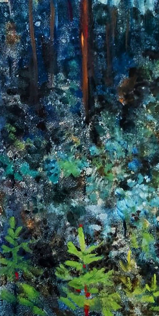 Oil painting Twilight in the forest Vitaly Duhnevich - 4