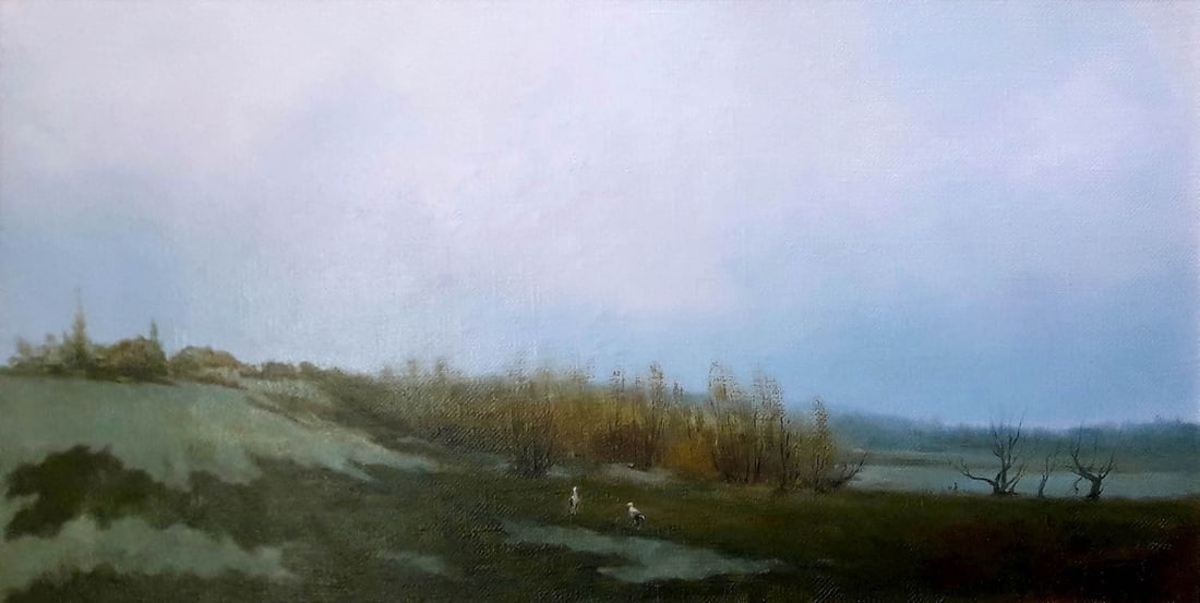 Oil painting The storks have arrived Korkishko Vasily - 2