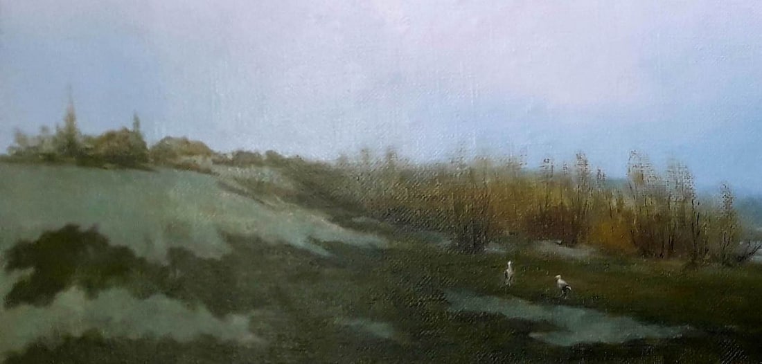 Oil painting The storks have arrived Korkishko Vasily - 5