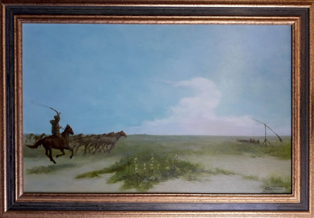 Oil painting To a watering hole Korkishko Vasily (1 of 6)
