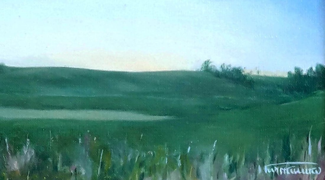 Oil painting Dnieper outskirts Korkishko Vasily - 6