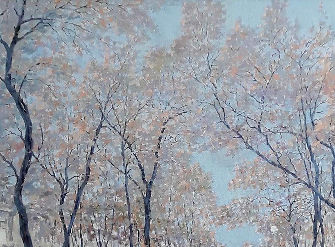 Oil painting Yavornytsky Avenue in the Dnieper Korkishko Vasily - 3