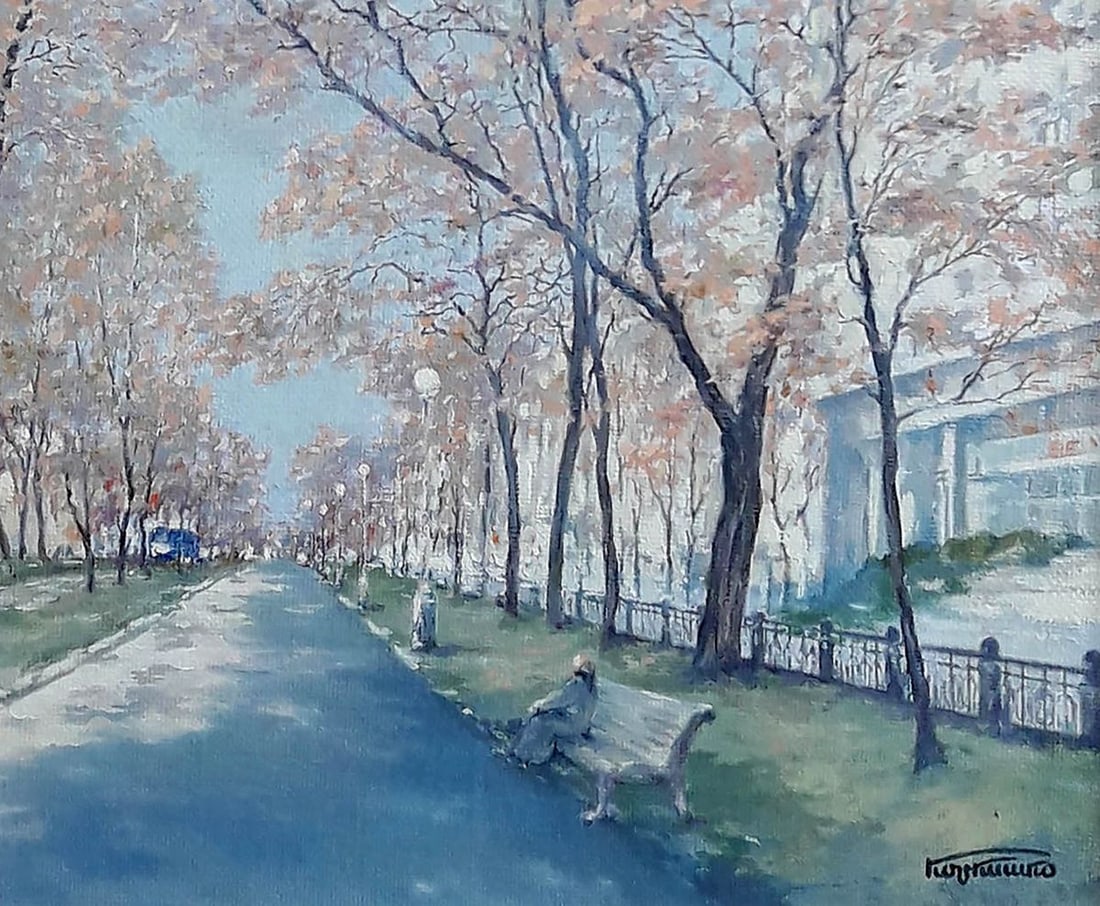 Oil painting Yavornytsky Avenue in the Dnieper Korkishko Vasily - 6