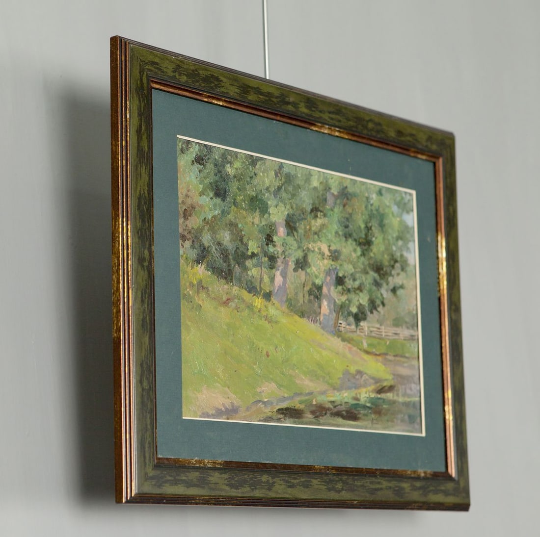 Oil Painting Oaks by the Pond - 3