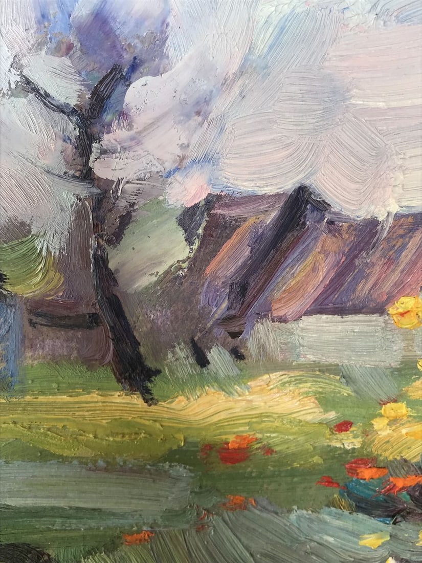 Oil painting Yard with flowers Kuzeminsky Nikolay Borisovich - 4