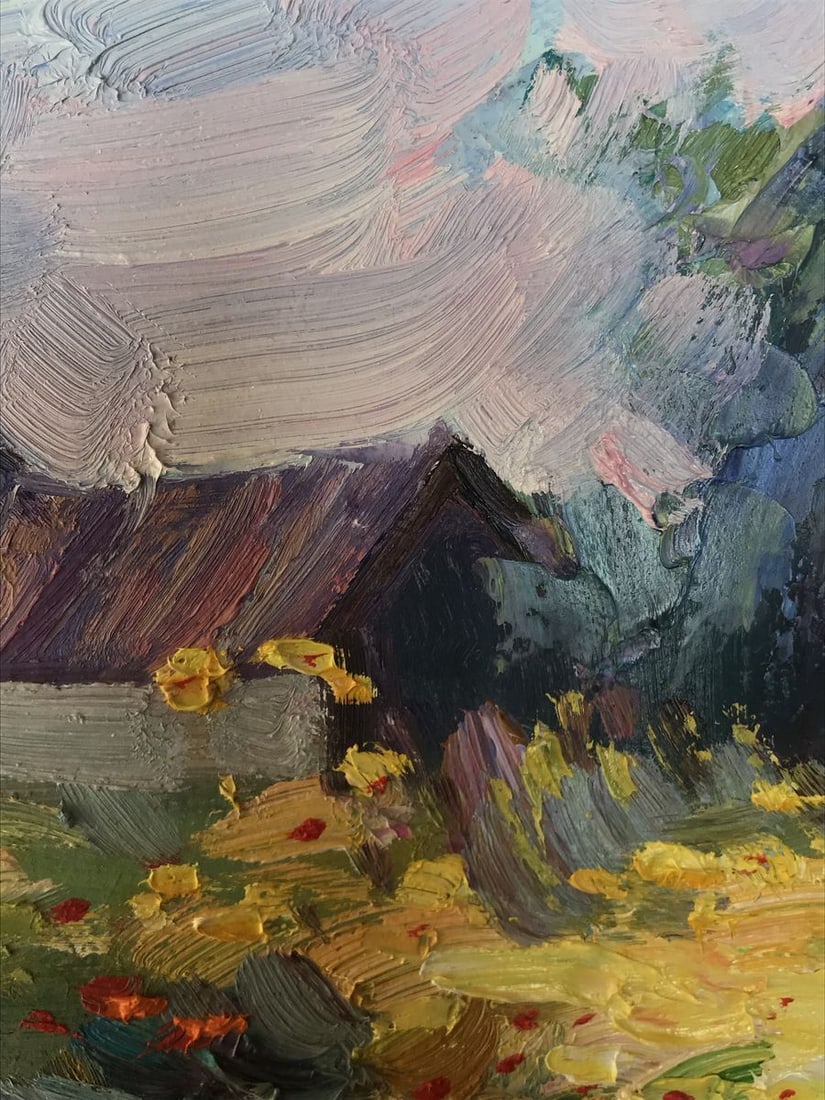 Oil painting Yard with flowers Kuzeminsky Nikolay Borisovich - 5