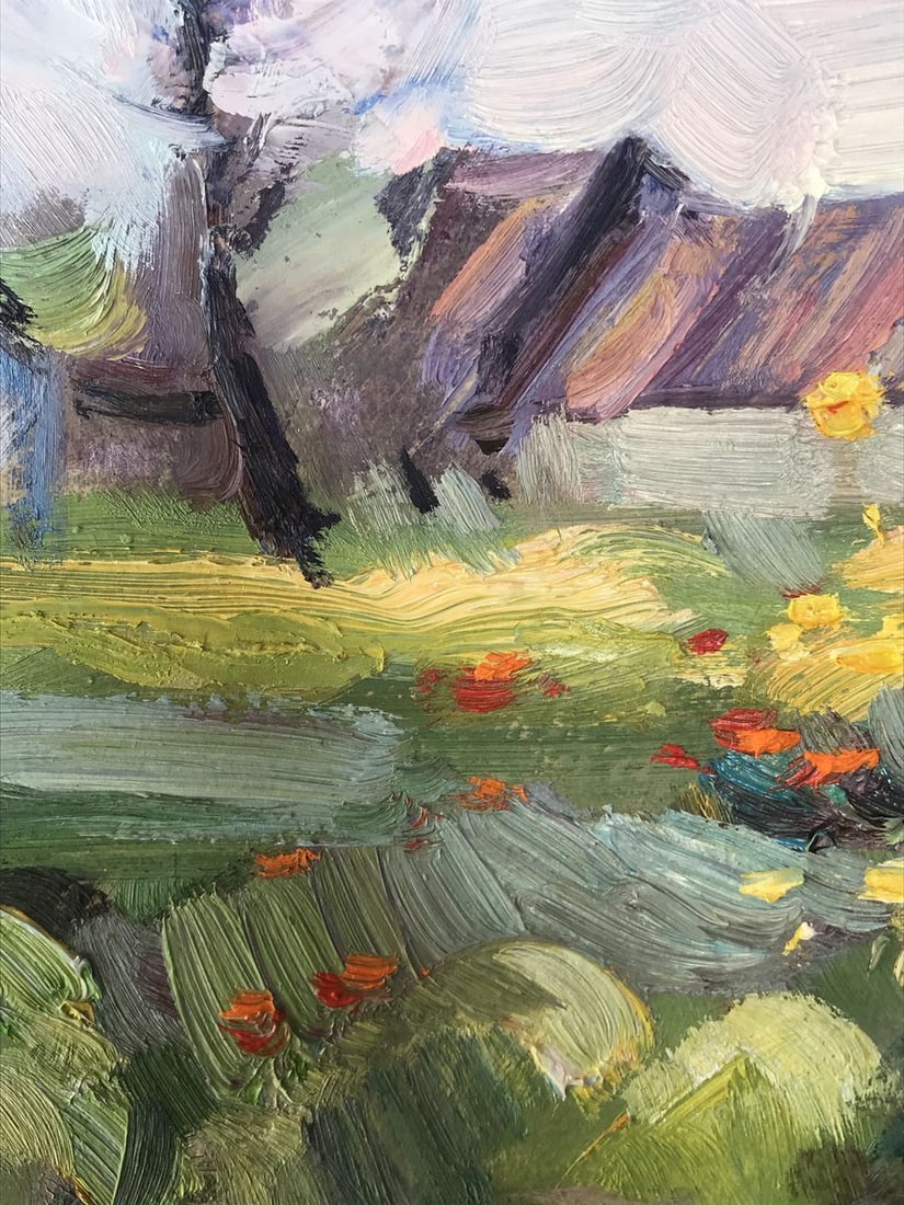 Oil painting Yard with flowers Kuzeminsky Nikolay Borisovich - 6