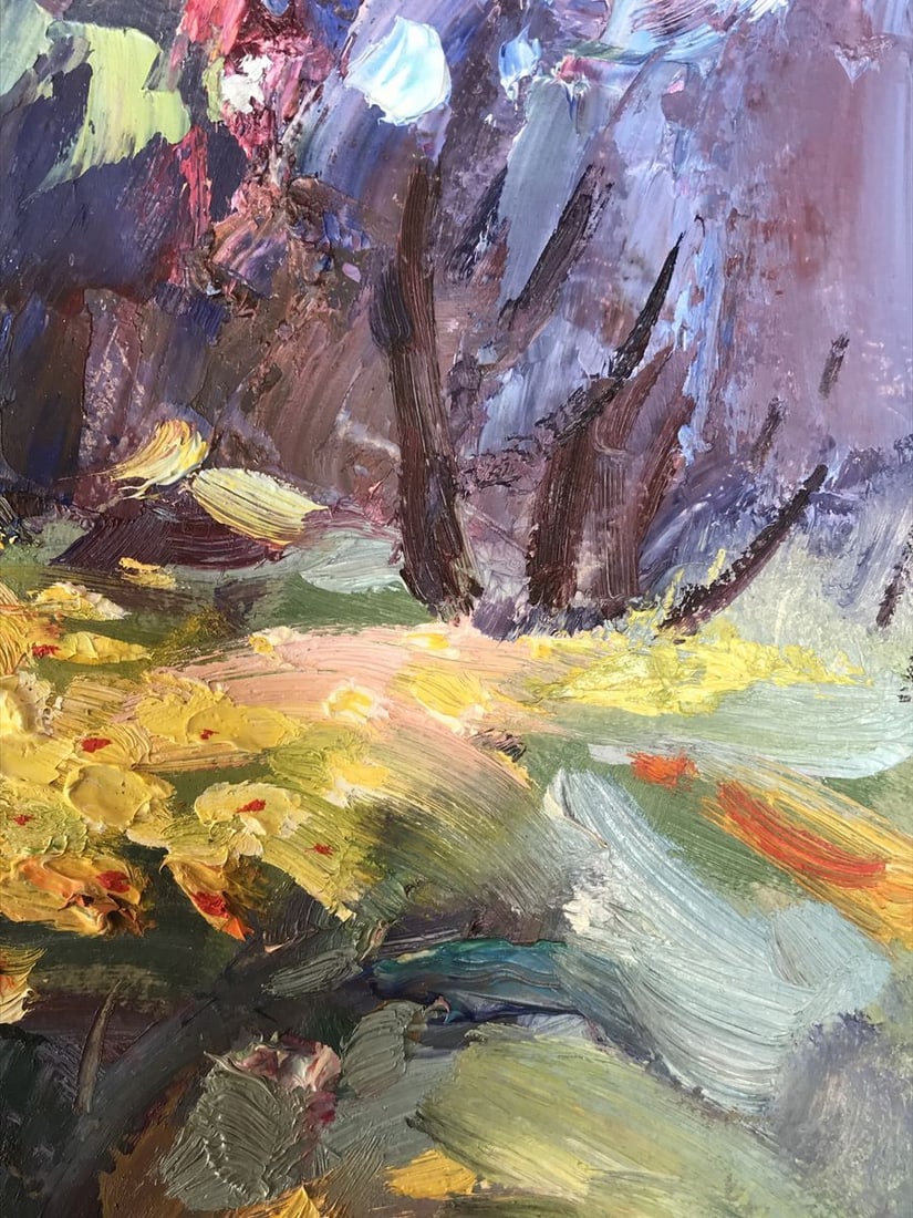 Oil painting Yard with flowers Kuzeminsky Nikolay Borisovich - 9