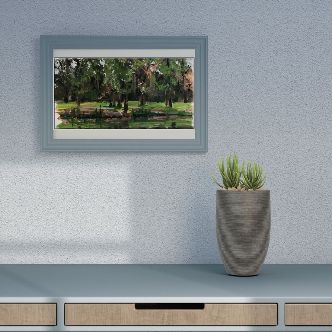 Oil painting City Park Nesterova A. - 2