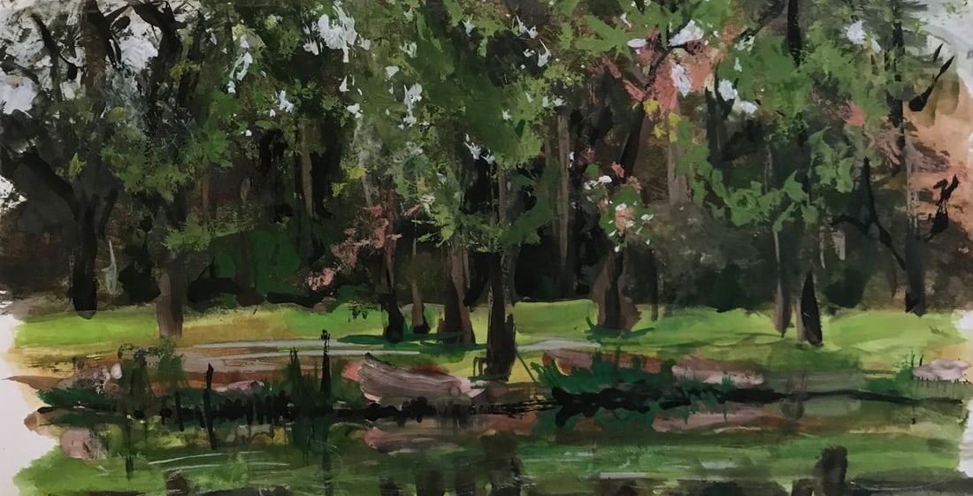 Oil painting City Park Nesterova A. - 4