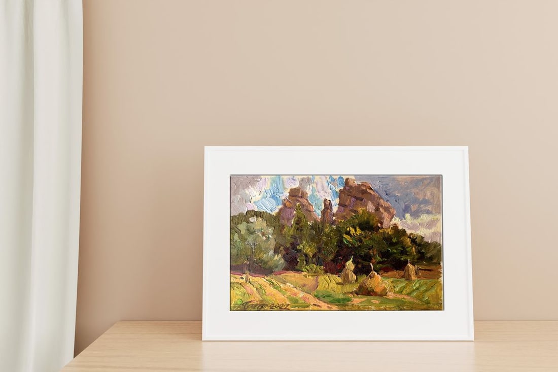 Oil painting Rock fortress in Tustan Batrakov Vladimir Grigorievich - 2