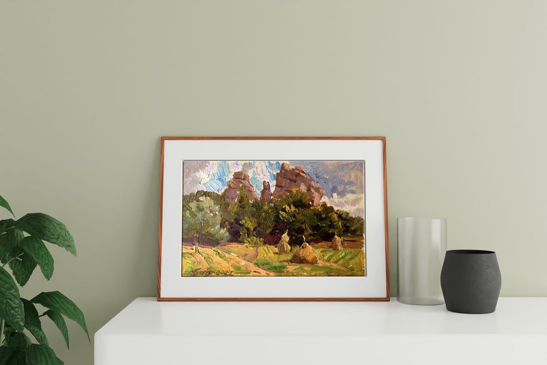 Oil painting Rock fortress in Tustan Batrakov Vladimir Grigorievich - 3