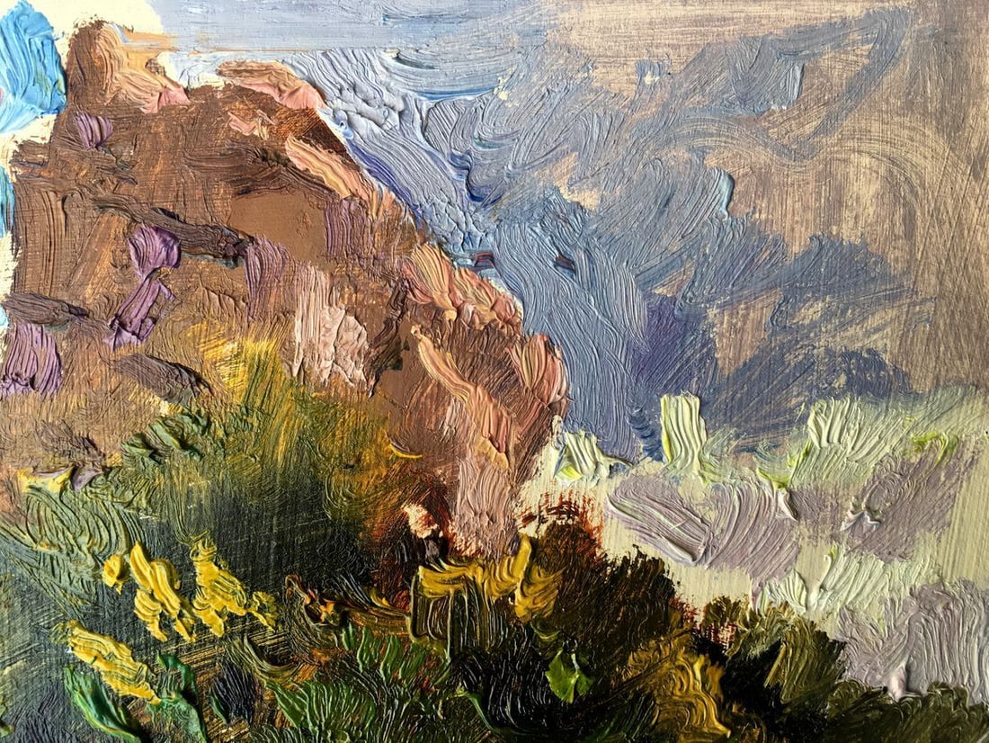 Oil painting Rock fortress in Tustan Batrakov Vladimir Grigorievich - 5