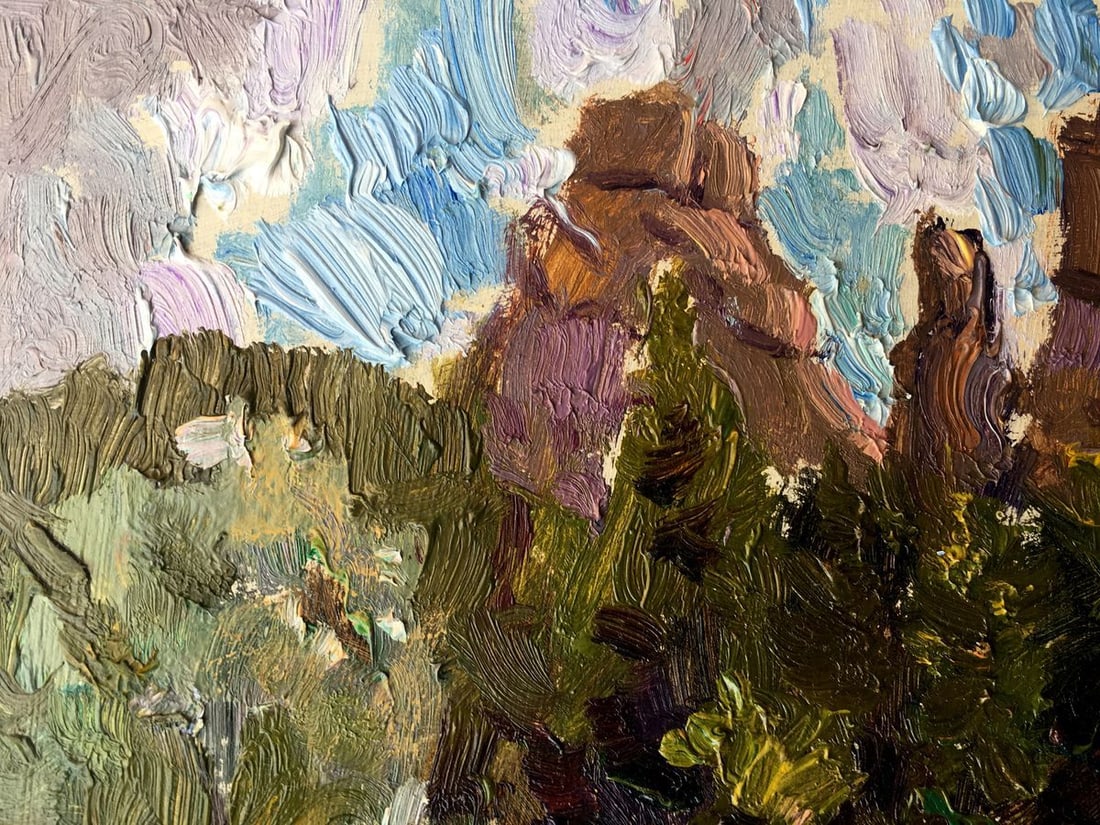 Oil painting Rock fortress in Tustan Batrakov Vladimir Grigorievich - 6