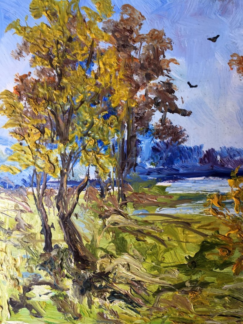 Oil painting Rest at nature Unknown artist - 13