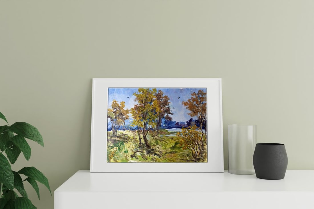 Oil painting Rest at nature Unknown artist - 3