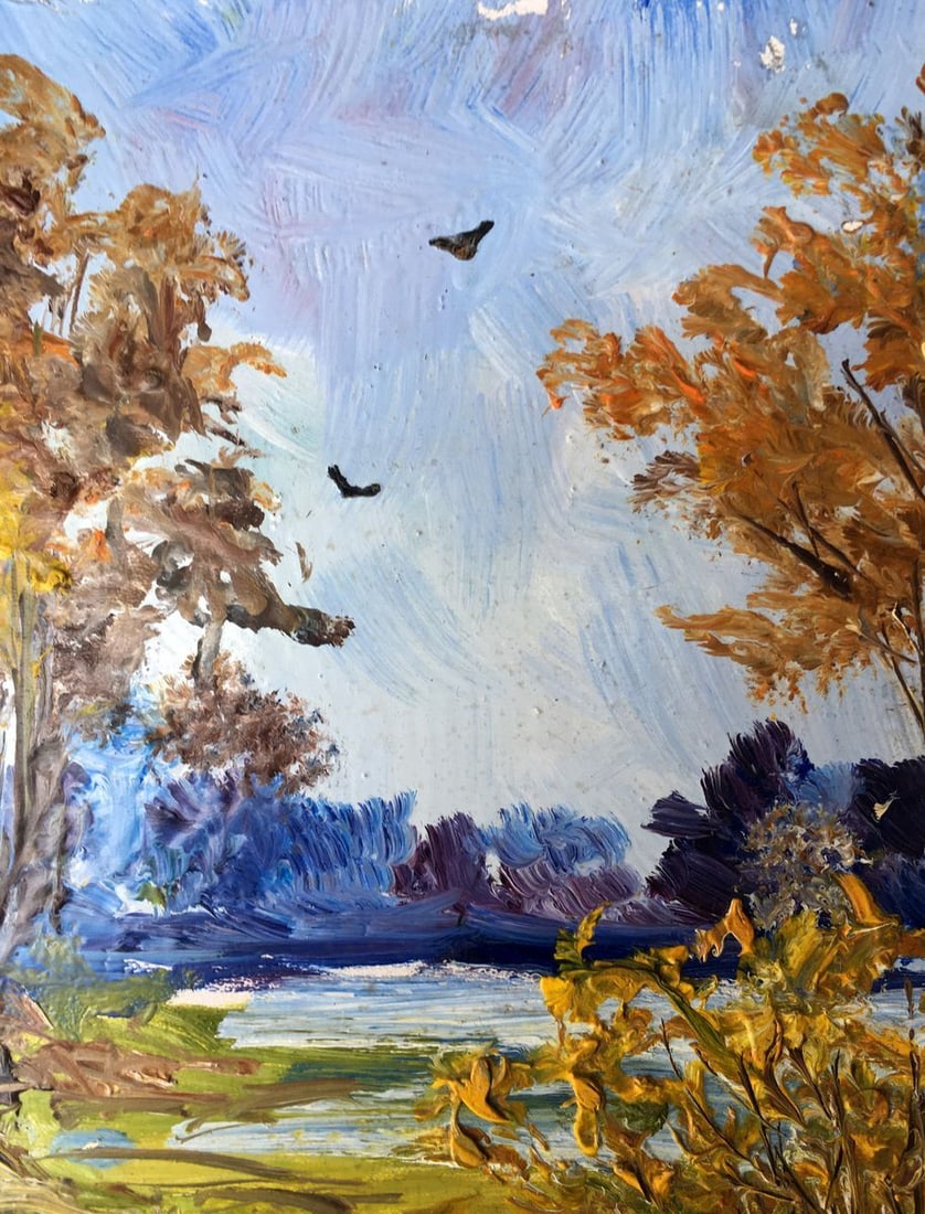 Oil painting Rest at nature Unknown artist - 7