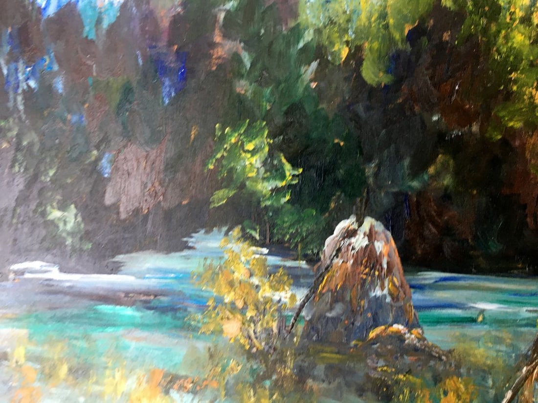 Oil painting Forest landscape Unknown artist - 9