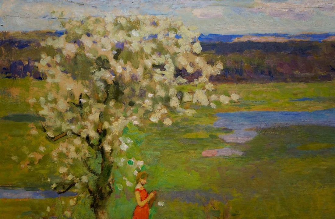 Oil painting Lonely girl Bortnikov Nikolay Fedorovich - 2