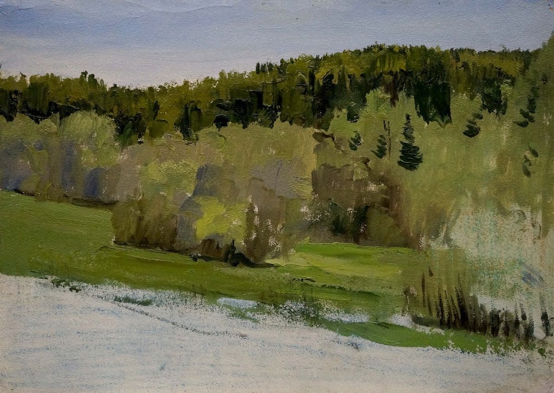 Oil painting Spring sketch Yakovlev B.N. (1 of 8)
