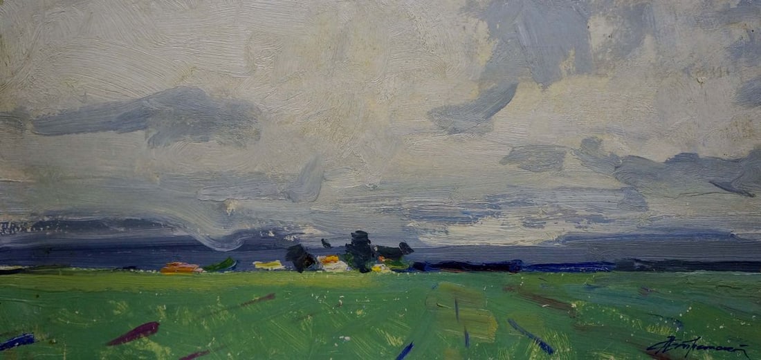 Oil painting It's starting to rain Stremsky Alexander Ivanovich (1 of 8)