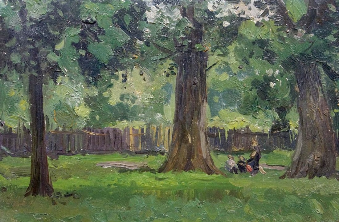 Oil painting People have a rest Chernesheva P. - 2