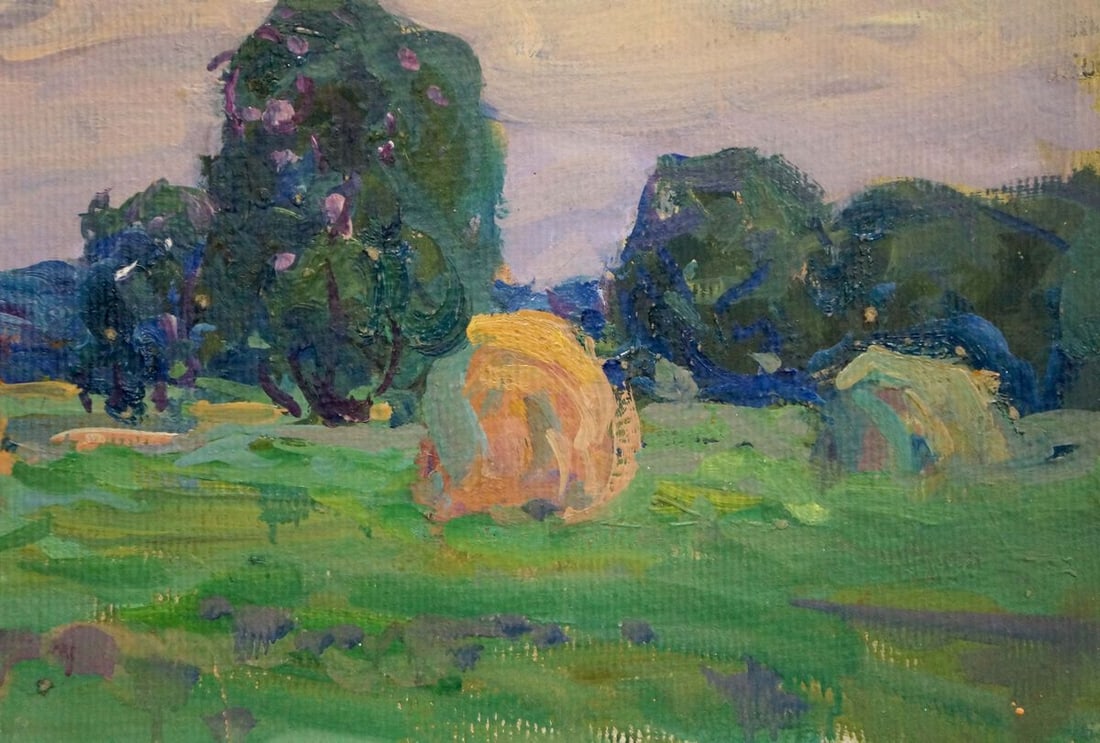 Oil painting Haystacks Fomin Anatoly Nikiforovich - 3