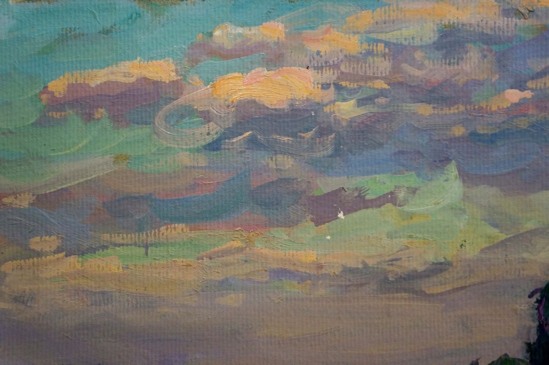 Oil painting Haystacks Fomin Anatoly Nikiforovich - 4