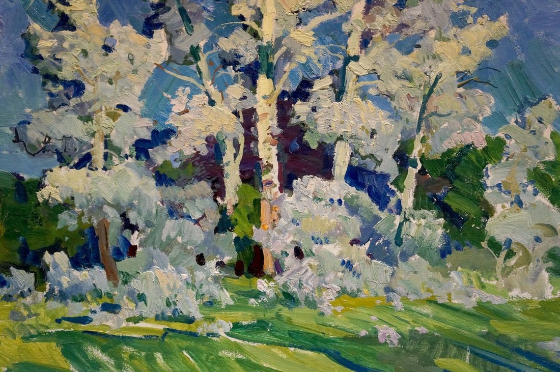 Oil painting The trees have blossomed Kolosovsky Georgy Sergeevich - 6