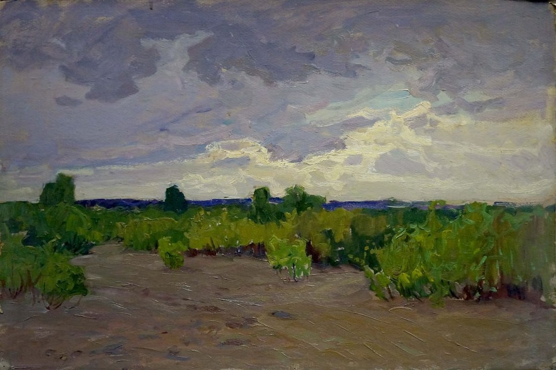Oil painting It's starting to rain Fomin Anatoly Nikiforovich (1 of 8)