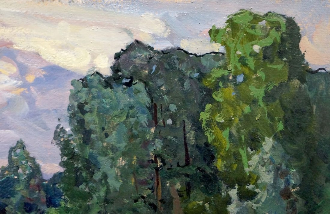 Oil painting Forest landscape Fomin Anatoly Nikiforovich - 3