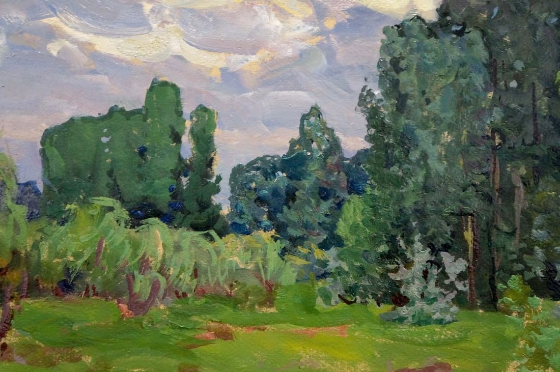 Oil painting Forest landscape Fomin Anatoly Nikiforovich - 6