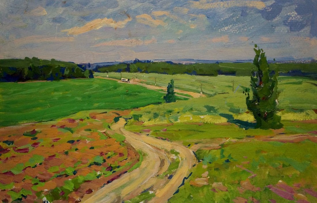 Oil painting Road to town Fomin Anatoly Nikiforovich (1 of 8)