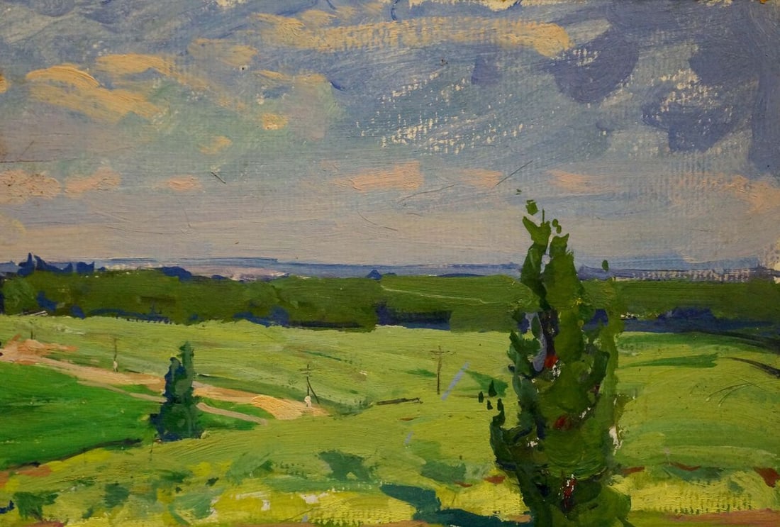 Oil painting Road to town Fomin Anatoly Nikiforovich - 3