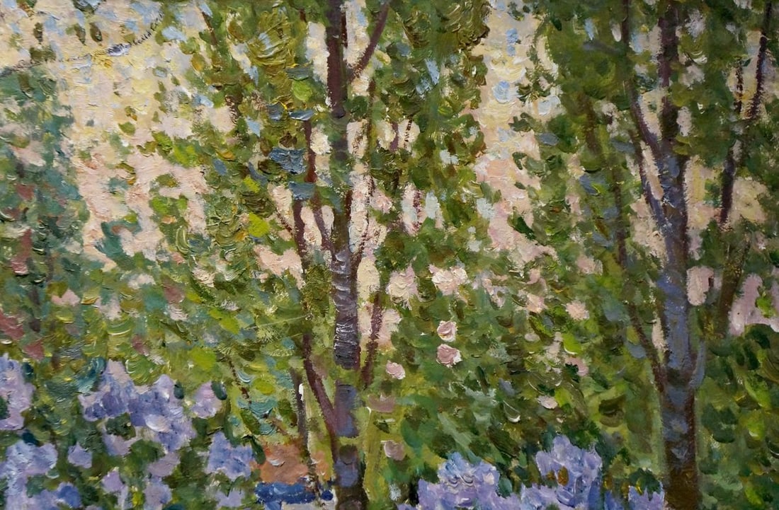 Oil painting Lilac blooms in the garden Konovalov Yuri Alexandrovich - 3