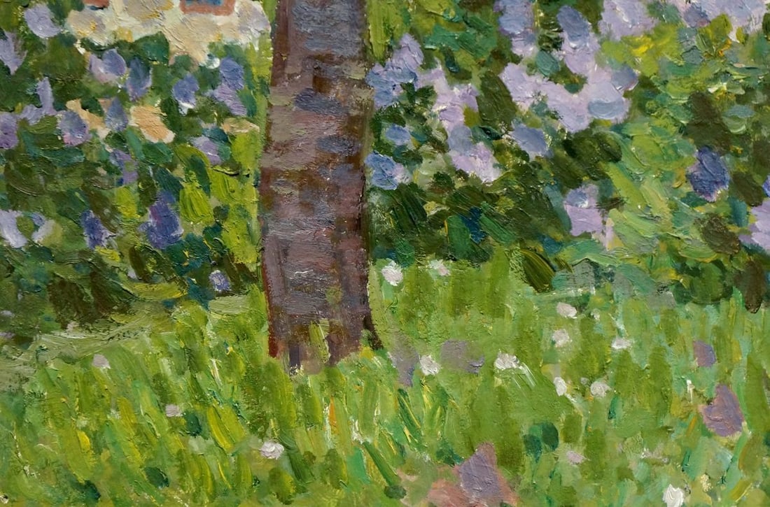 Oil painting Lilac blooms in the garden Konovalov Yuri Alexandrovich - 4