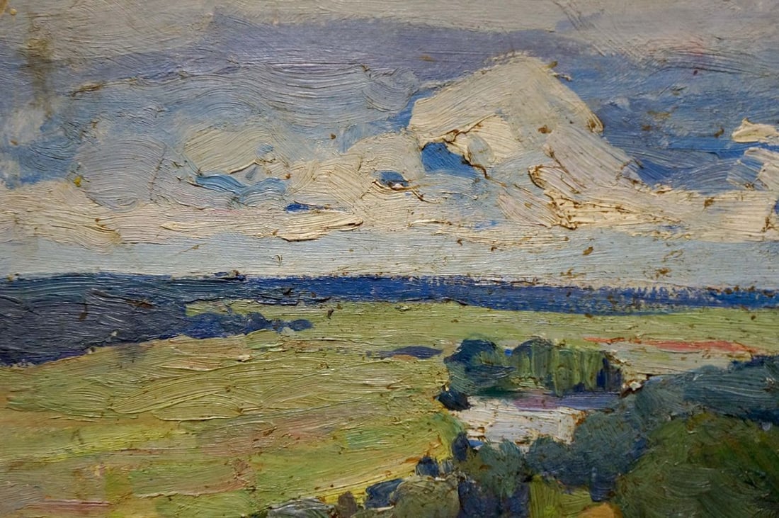 Oil painting It's a nasty day Gantman Moisey Faibovich - 2