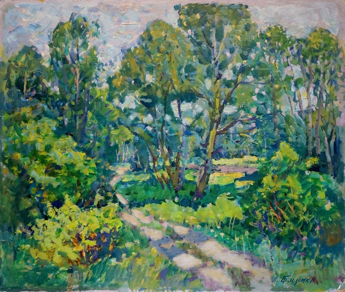 Oil painting Road in the forest Fashchenko Leonid Grigorievich (1 of 8)
