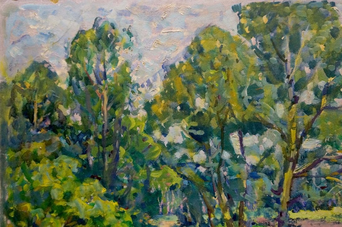 Oil painting Road in the forest Fashchenko Leonid Grigorievich - 2