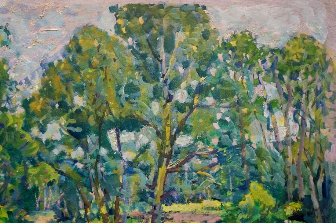 Oil painting Road in the forest Fashchenko Leonid Grigorievich - 3