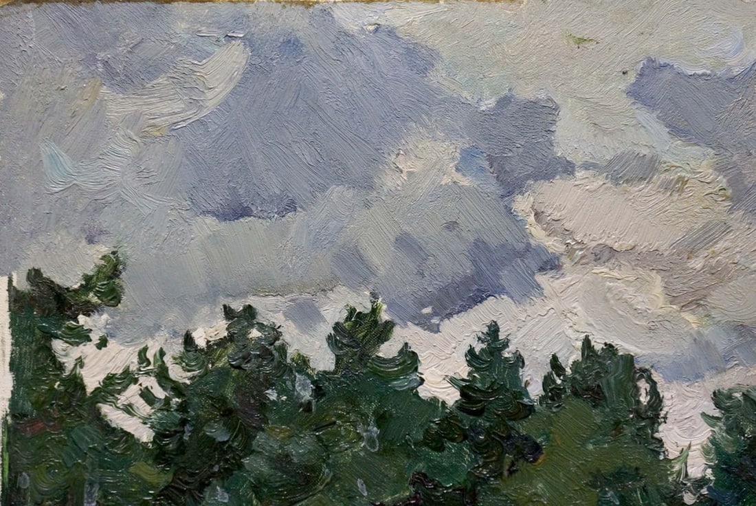 Oil painting Forest landscape Kolomoitsev Petr Mikhailovich - 3